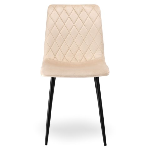 KRZESŁO TAPICEROWANE DEXTER BEŻOWE VELVET