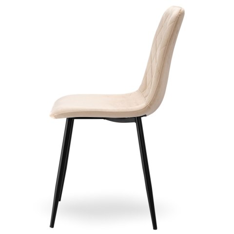 KRZESŁO TAPICEROWANE DEXTER BEŻOWE VELVET