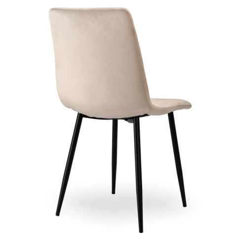 KRZESŁO TAPICEROWANE DEXTER BEŻOWE VELVET