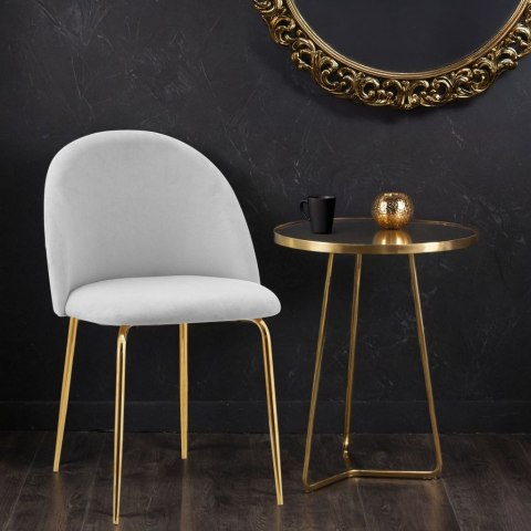 KRZESŁO WELUROWE FARGO GOLD VELVET SZARE