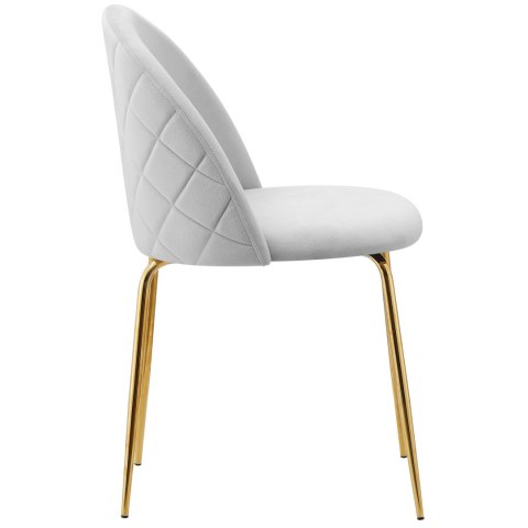 KRZESŁO WELUROWE FARGO GOLD VELVET SZARE