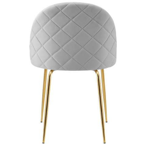 KRZESŁO WELUROWE FARGO GOLD VELVET SZARE