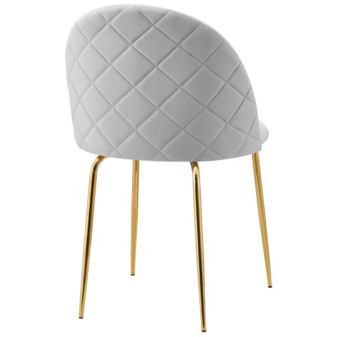 KRZESŁO WELUROWE FARGO GOLD VELVET SZARE