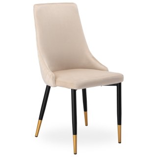 KRZESŁO WELUROWE TAPICEROWANE VERMONT VELVET BEŻOWE