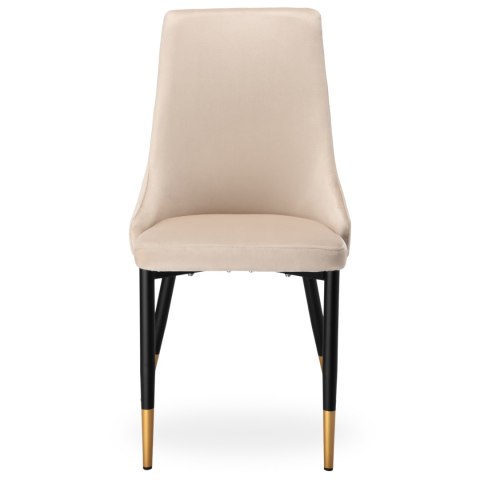 KRZESŁO WELUROWE TAPICEROWANE VERMONT VELVET BEŻOWE