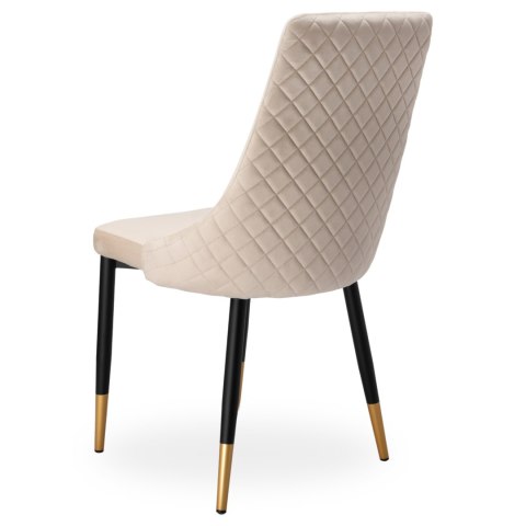 KRZESŁO WELUROWE TAPICEROWANE VERMONT VELVET BEŻOWE