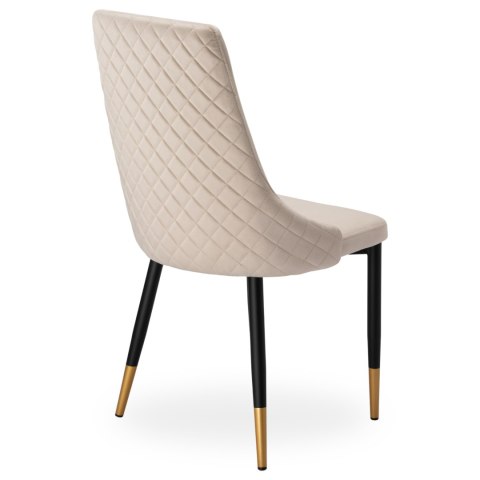 KRZESŁO WELUROWE TAPICEROWANE VERMONT VELVET BEŻOWE