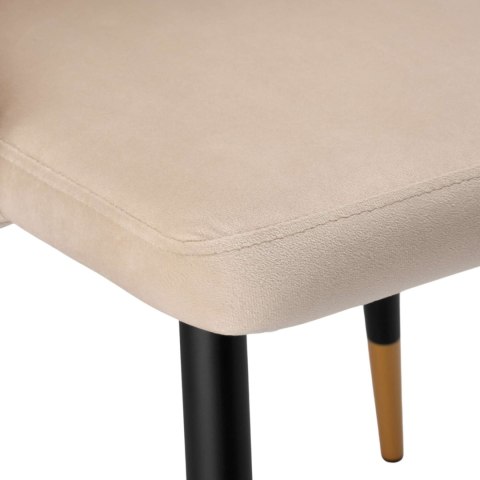 KRZESŁO WELUROWE TAPICEROWANE VERMONT VELVET BEŻOWE