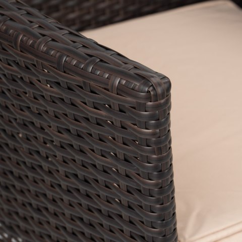 ŁAWKA Z TECHNORATTANU OGRODOWA CORDOBA BRĄZOWA