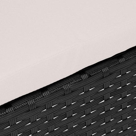 MEBLE OGRODOWE Z TECHNORATTANU ZESTAW 4W1 MAGNOLIA CZARNY BEZOWE PODUSZKI