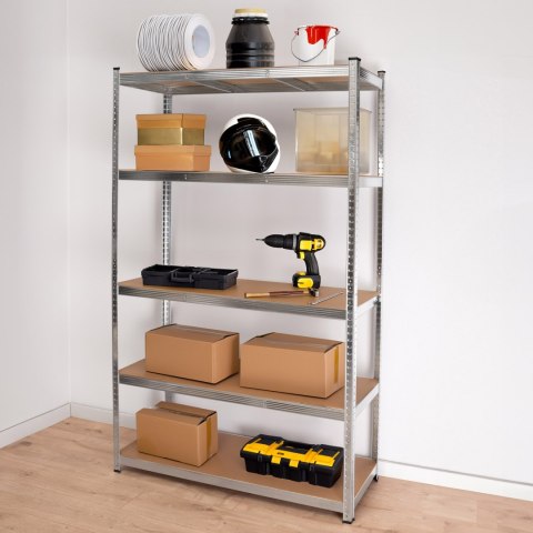Regał stalowy magazynowy 200kg 5 poziomów 205x120x45 cm ocynkowany