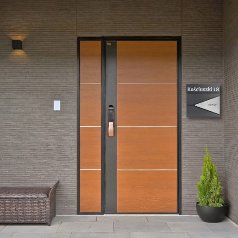 SKRZYNKA POCZTOWA NA LISTY BORIS ANTRACYT Z NAPISAMI