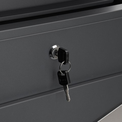 SKRZYNKA POCZTOWA NA LISTY BORIS ANTRACYT Z NAPISAMI