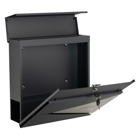 SKRZYNKA POCZTOWA NA LISTY BORIS ANTRACYT Z NAPISAMI