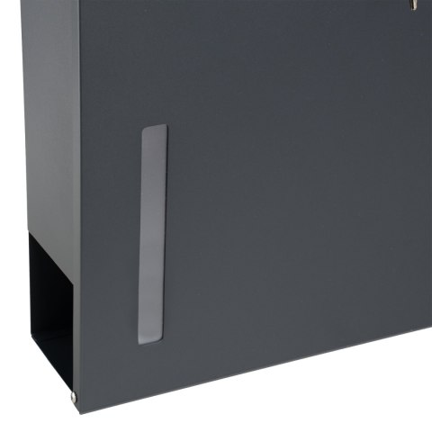 SKRZYNKA POCZTOWA NA LISTY JEREZ ANTRACYT Z NAPISAMI