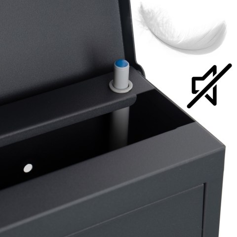 SKRZYNKA POCZTOWA NA LISTY JEREZ ANTRACYT Z NAPISAMI