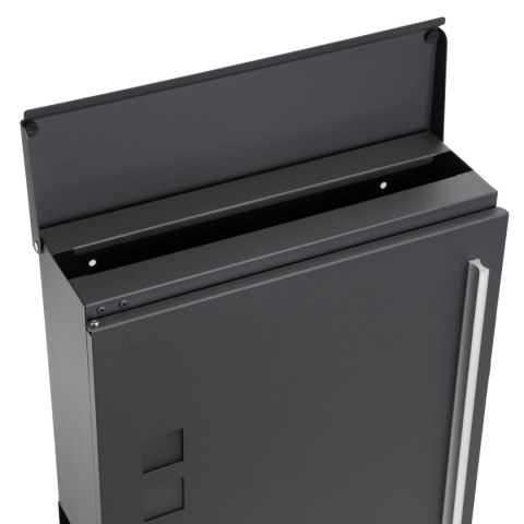 SKRZYNKA POCZTOWA NA LISTY MILUZ ANTRACYT Z NAPISAMI