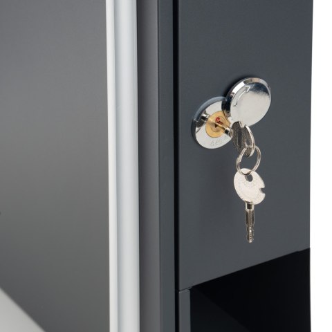 SKRZYNKA POCZTOWA NA LISTY MILUZ ANTRACYT Z NAPISAMI