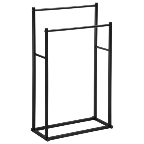 STOJAK WIESZAK NA RĘCZNIKI 2 RAMIONA TORMES CZARNY