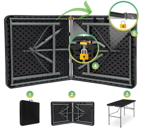 STÓŁ CATERINGOWY OGRODOWY JUNE CZARNY