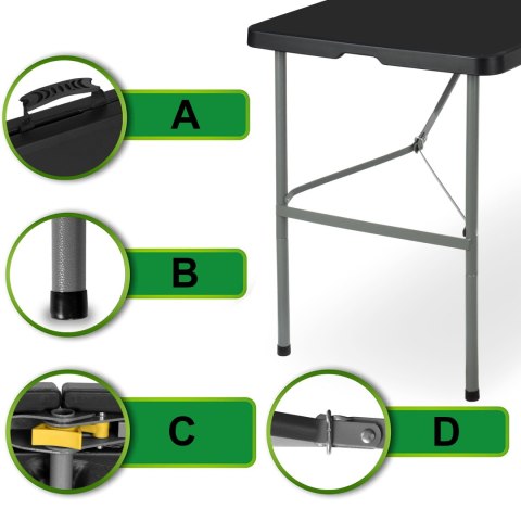 STÓŁ CATERINGOWY OGRODOWY JUNE CZARNY