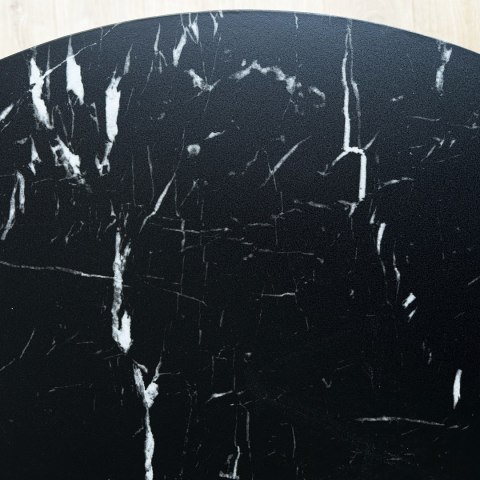 STOLIK OKRĄGŁY PARIS BLACK DTW 80 CM MARMUR CZARNY