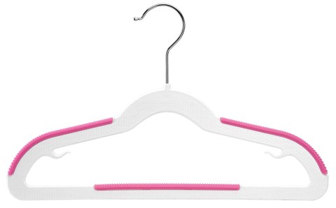 WIESZAK KIDSI KOMPLET 10 SZTUK BIAŁO-RÓŻOWY