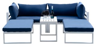 ZESTAW MEBLI OGRODOWYCH WYPOCZYNKOWY SANTO BIAŁY