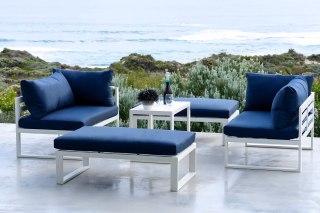 ZESTAW MEBLI OGRODOWYCH WYPOCZYNKOWY SANTO BIAŁY