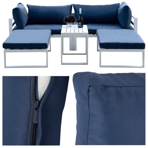 ZESTAW MEBLI OGRODOWYCH WYPOCZYNKOWY SANTO BIAŁY