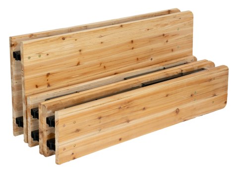 ZESTAW STALOWO-DREWNIANY LAGER: STÓŁ + 2 ŁAWKI 220 CM