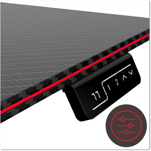 Biurko gamingowe SHADOW GAMER elektryczne 2.0 LED RGB 160 cm