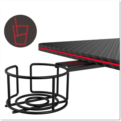 Biurko gamingowe SHADOW GAMER elektryczne 2.0 LED RGB 160 cm