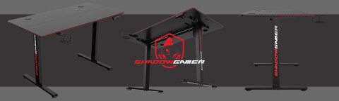 Biurko gamingowe SHADOW GAMER elektryczne 2.0 LED RGB 160 cm