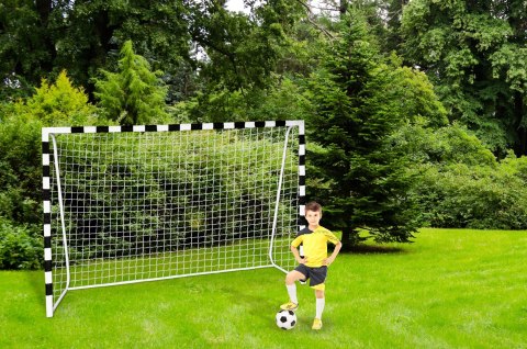 BRAMKA PIŁKARSKA PRO 300 X 200 CM BIAŁO-CZARNA