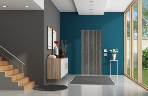 DRZWI HARMONIJKOWE 001P DĄB GRAFIT MAT - 80 CM