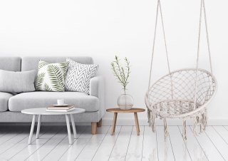 FOTEL WISZĄCY BOCIANIE GNIAZDO TOGO KREMOWY