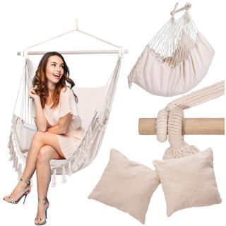 HAMAK BRAZYLIJSKI KRZESŁO WISZĄCE BAHIO BEŻOWE
