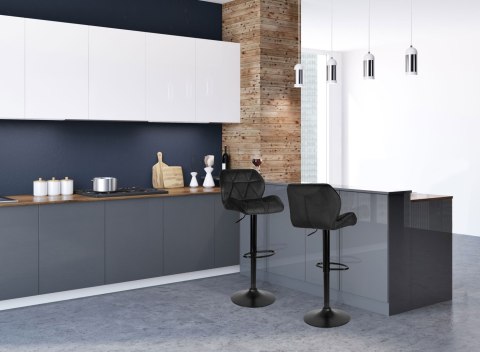 HOKER BAROWY GRAPPO BLACK CZARNY VELVET