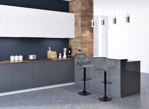 HOKER BAROWY GRAPPO BLACK GRAFITOWY VELVET