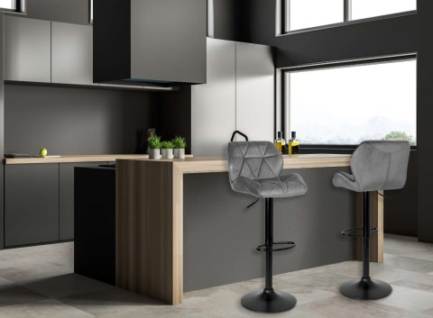 HOKER BAROWY GRAPPO BLACK GRAFITOWY VELVET