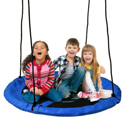 HUŚTAWKA OGRODOWA BOCIANIE GNIAZDO ROMEK NIEBIESKA 100 CM