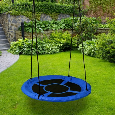 HUŚTAWKA OGRODOWA BOCIANIE GNIAZDO ROMEK NIEBIESKA 100 CM