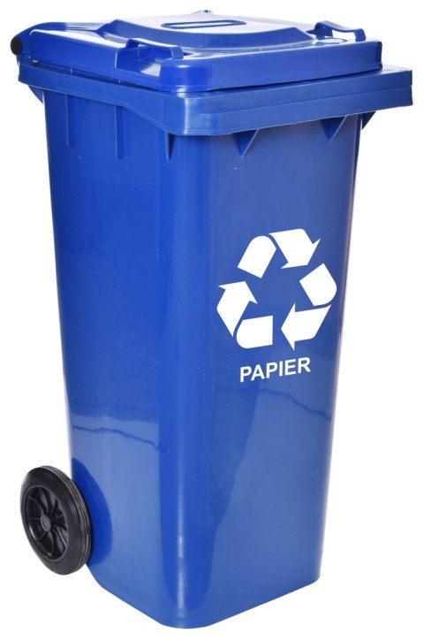 KOMPLET POJEMNIKÓW NA ODPADY - 120L - CZTERY KOLORY (CZARNY)