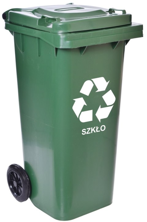 KOMPLET POJEMNIKÓW NA ODPADY - 120L - CZTERY KOLORY (CZARNY)