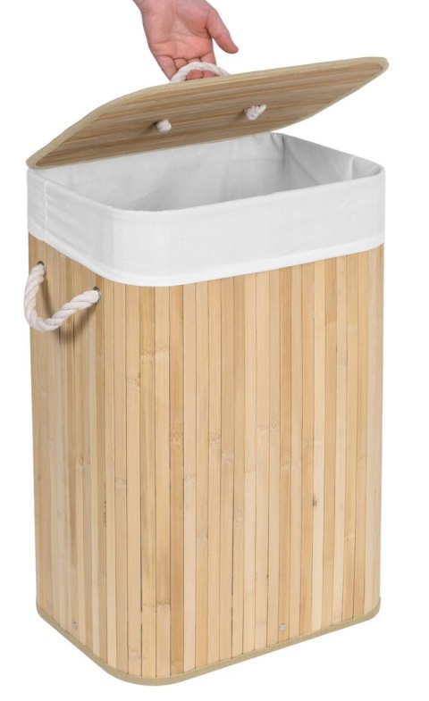 KOSZ BAMBUSOWY POJEMNIK NA PRANIE 1 KOMOROWY NATURALNY
