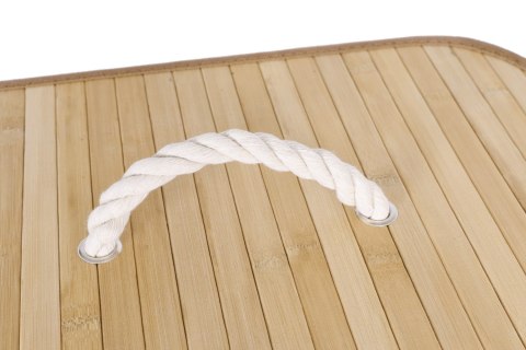 KOSZ BAMBUSOWY POJEMNIK NA PRANIE 2 KOMORY NATURALNY