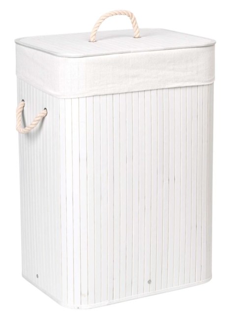 KOSZ BAMBUSOWY Z POKRYWĄ 80L 1 KOMORA BIAŁY