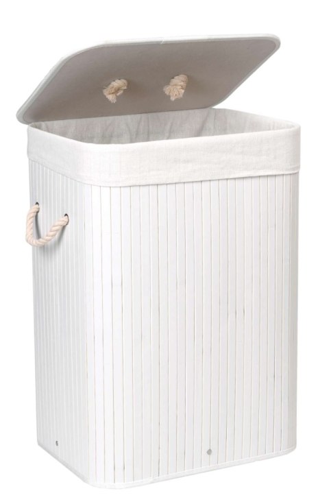 KOSZ BAMBUSOWY Z POKRYWĄ 80L 1 KOMORA BIAŁY