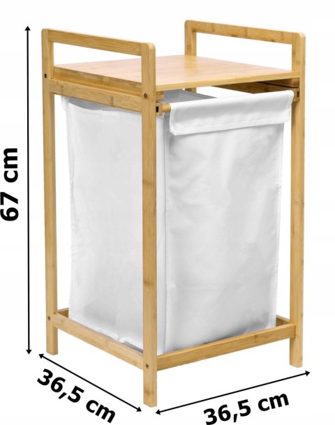 KOSZ NA PRANIE LUB ZABAWKI BAMBUSOWY HANOI 1 PRZEGRODA
